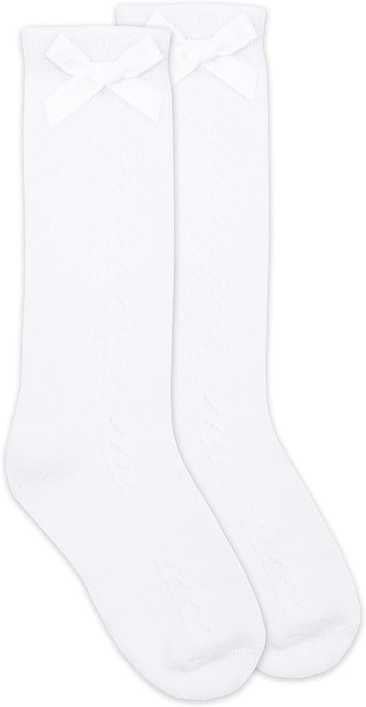 Jefferies Socks Girls' Pointelle Bow Knee High Socks 1 Pack | Amazon (US)