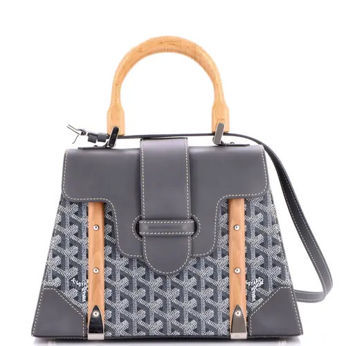 Pre-Owned Goyard Saigon Top Handle Bag Coated Canvas with Leather PM in Grey at Nordstrom, Size Small | Nordstrom