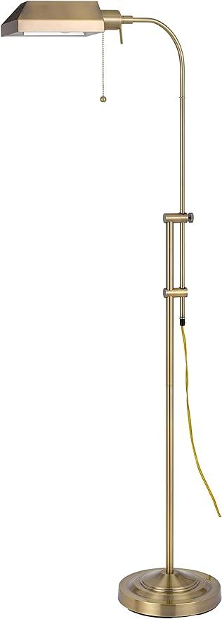 Cal Lighting BO-117FL-AB Floor Lamp Pharmacy Collection with Adjust Pole in Antique Brass Finish | Amazon (US)