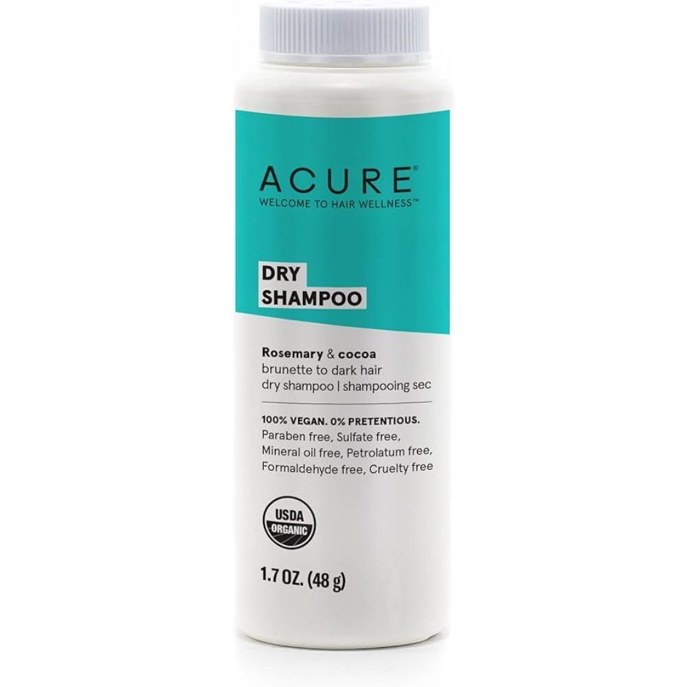 Acure Dry Shampoo - Brunette to Dark Hair - Powder Hair Care for Brunette - Refresh Treated Color... | Amazon (US)