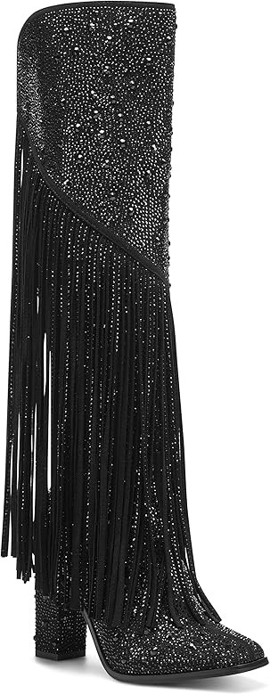 Jessica Simpson Women's Asire Fringe Knee Boot | Amazon (US)