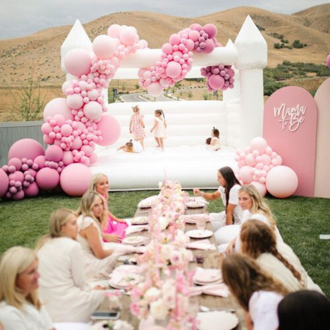 White Jumping Castle Kids Birthday Blow up Jumping Castle - Etsy | Etsy (US)