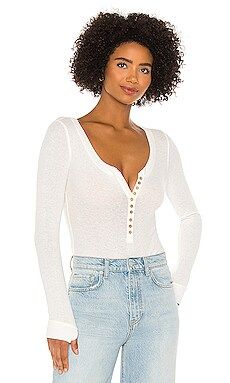 Free People Dylan Thermal Bodysuit in Ivory from Revolve.com | Revolve Clothing (Global)