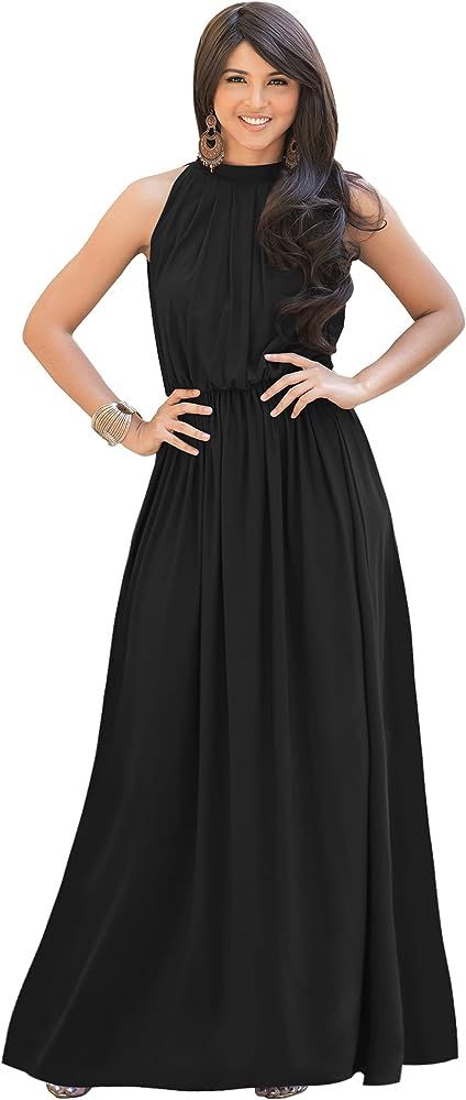 KOH KOH Sexy Sleeveless Summer Formal Flowy Casual Gown | Amazon (US)