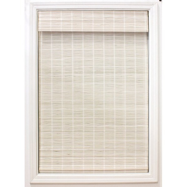 Radiance Cordless Driftwood Bayshore Bamboo Roman Shade - 23 inches wide x 64 - White | Bed Bath & Beyond