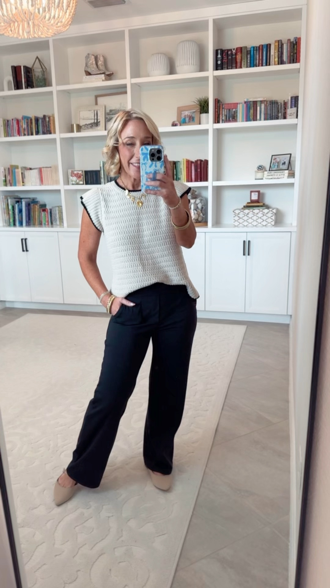 Walmart New Arrivals - teacher outfits:
• Flutter sleeveless sweater - size XS. $15.98. 4 colors. 
• Black yoga work pants - size small, 27” inseam. 

#LTKFindsUnder50 #LTKOver40 #LTKSeasonal