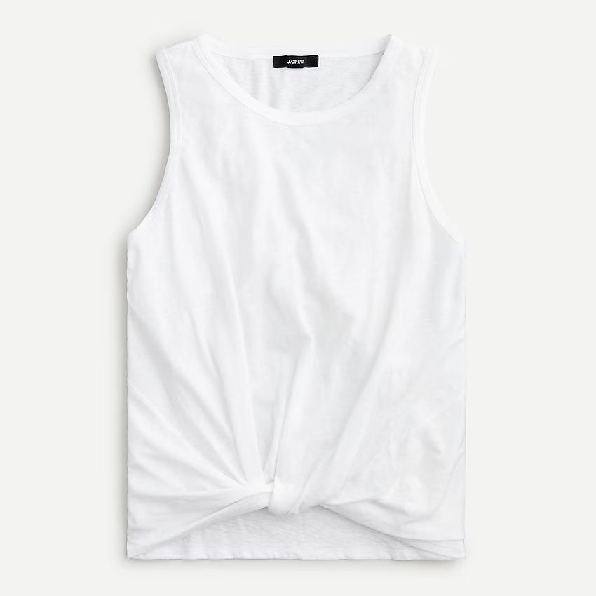 Slub twist-front tank | J.Crew US