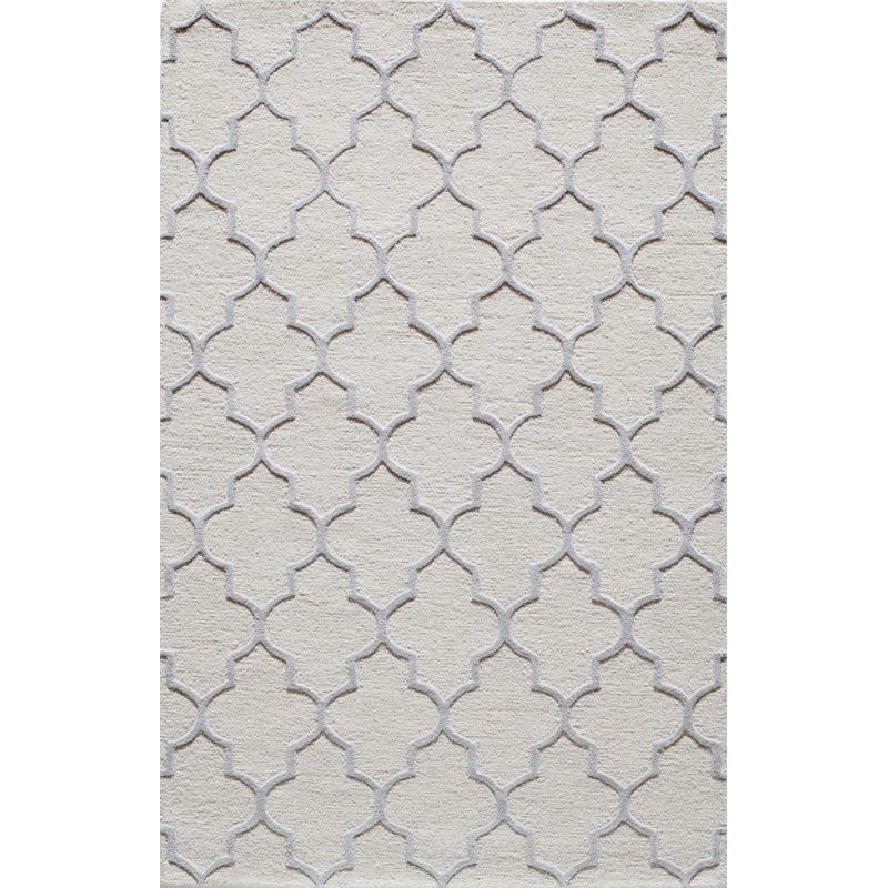 Rugs America Soho 2' x 3' Rug in White Arbor | Cymax Stores