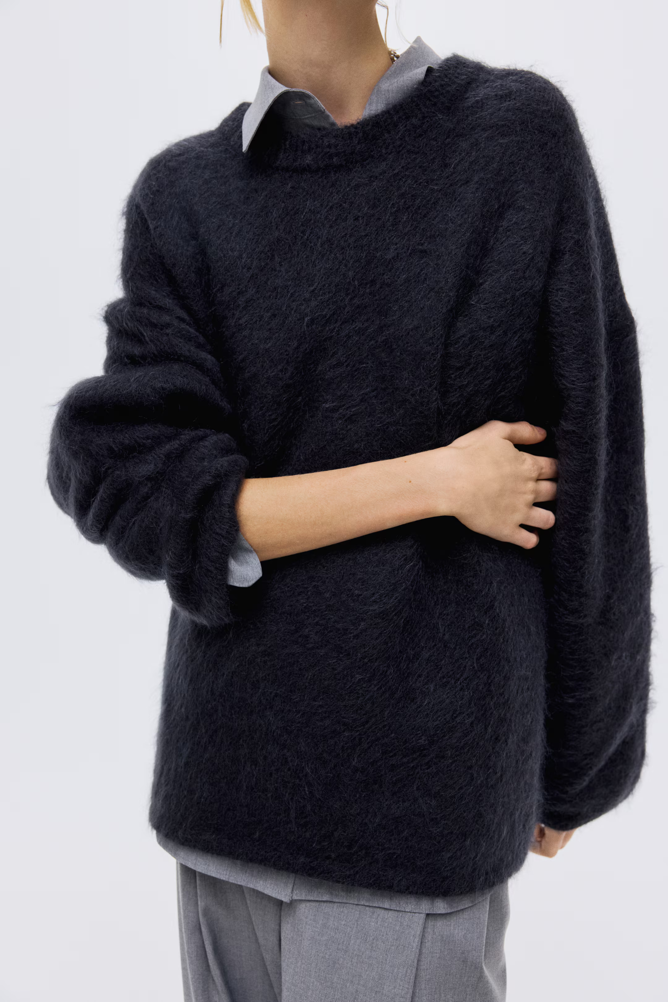 Oversized Mohair-Blend Sweater | H&M (US + CA)