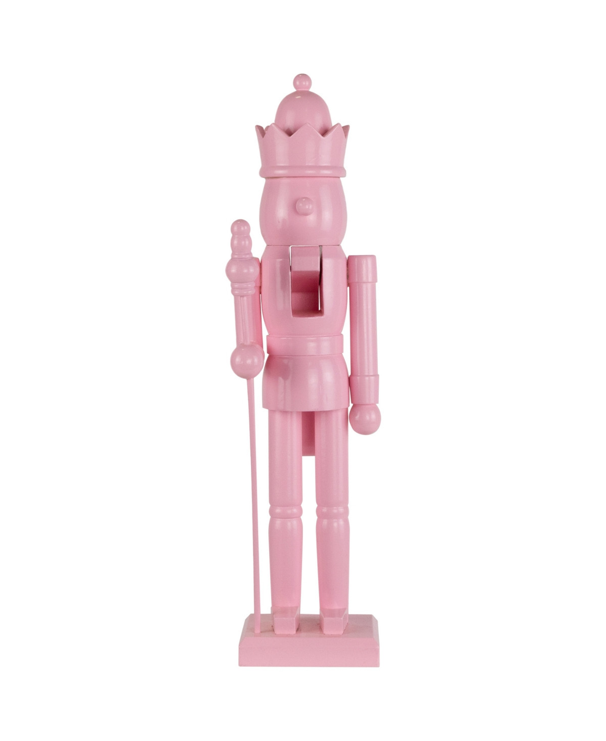 Northlight 15" Nutcracker King with Scepter and Crown Standing Christmas Figure - Pink | Macy's