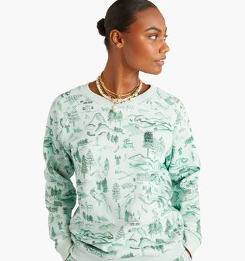 The All-Gender Teddy Crewneck - Winter Toile | Hill House Home