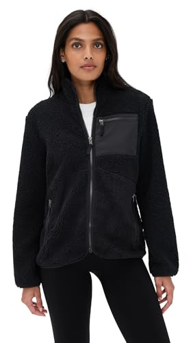 Splits59 Women's Harris Sherpa Jacket Black Medium | Amazon (US)