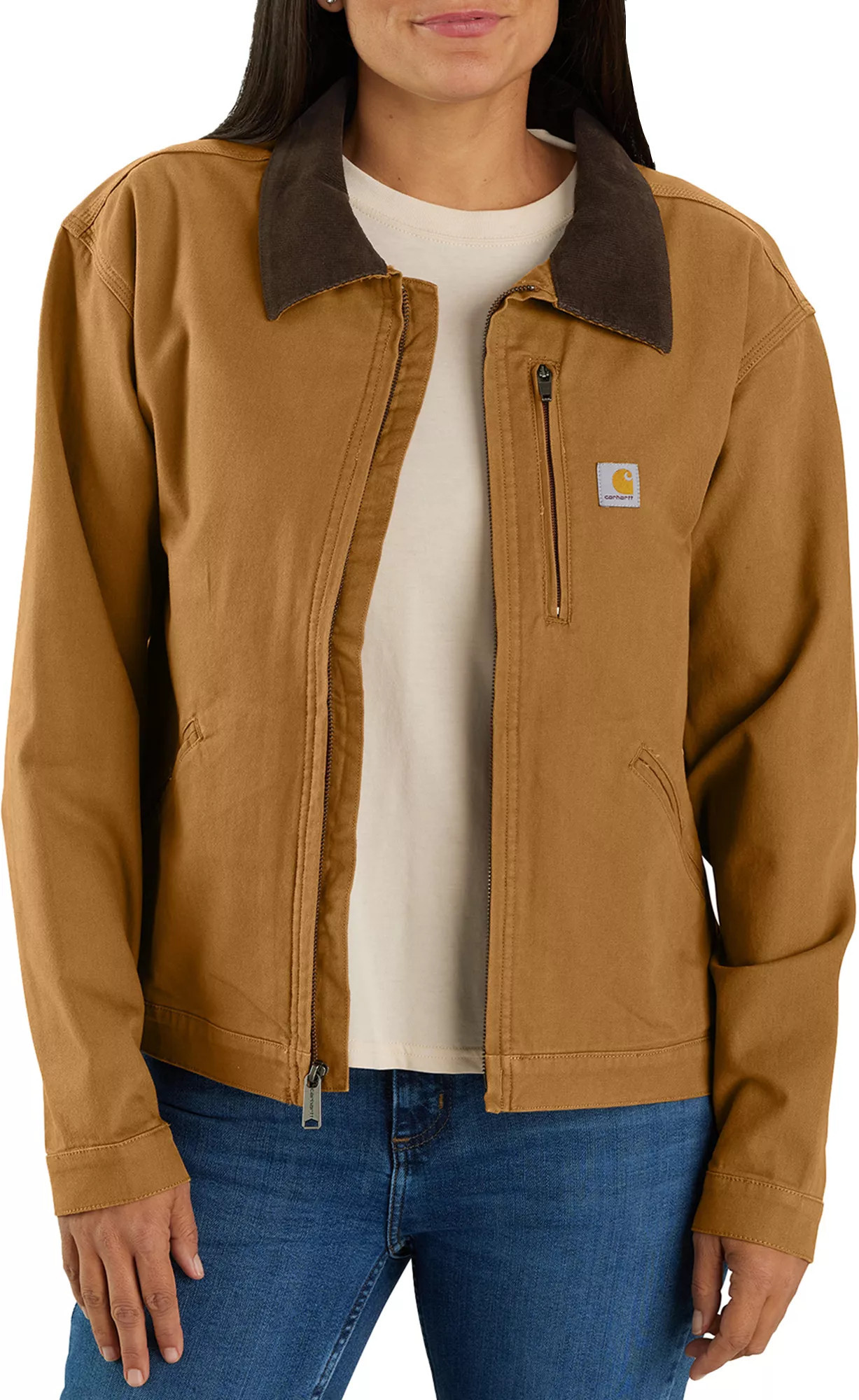 Carhartt Women's Loose Fit Detroit Jacket, Large, Carhartt Brown | DICK'S Sporting Goods