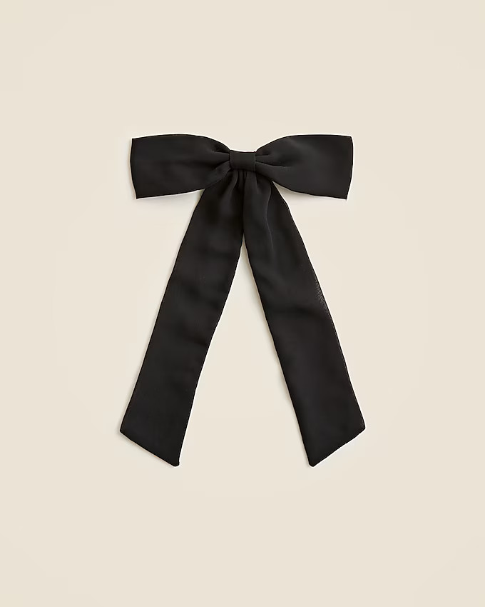 Oversized bow hair tie in chiffon | J. Crew US