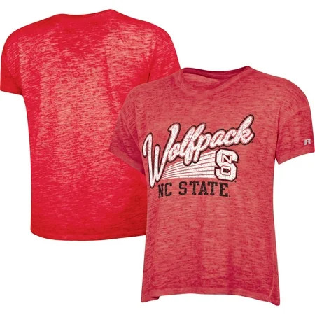 Women s Russell Athletic Heathered Red NC State Wolfpack Boxy T-Shirt | Walmart (US)