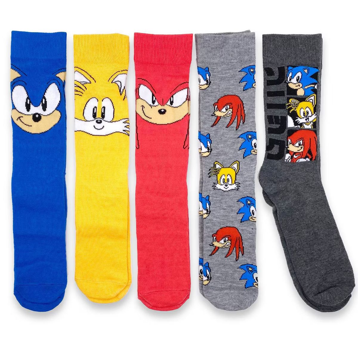 Sonic the Hedgehog 5pk Men's Casual Crew Socks | Target