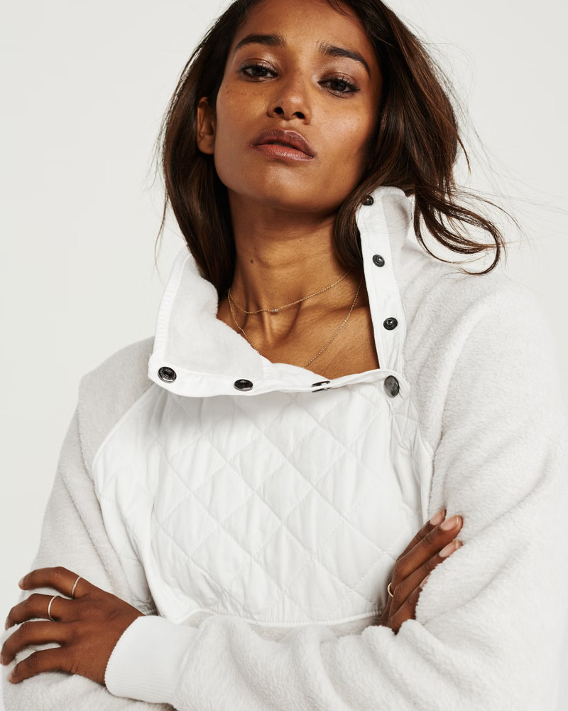Asymmetrical Snap-Up Fleece | Abercrombie & Fitch (US)