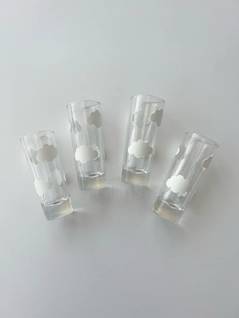 Cloud Nine Theme Shot Glasses Bachelorette Party, Bridal Shower, Birthday, Cute Glassware - Etsy | Etsy (US)