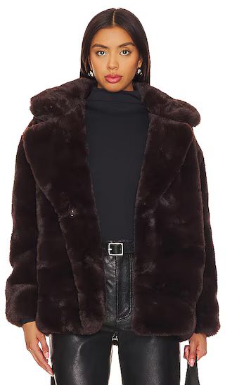 Faux Fur Coat in Americano | Revolve Clothing (Global)