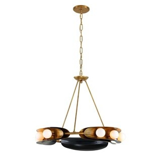 Hopper by Martyn Lawrence Bullard 9-Light Vintage Brass and Bronze Halo Chandelier | Bed Bath & Beyond