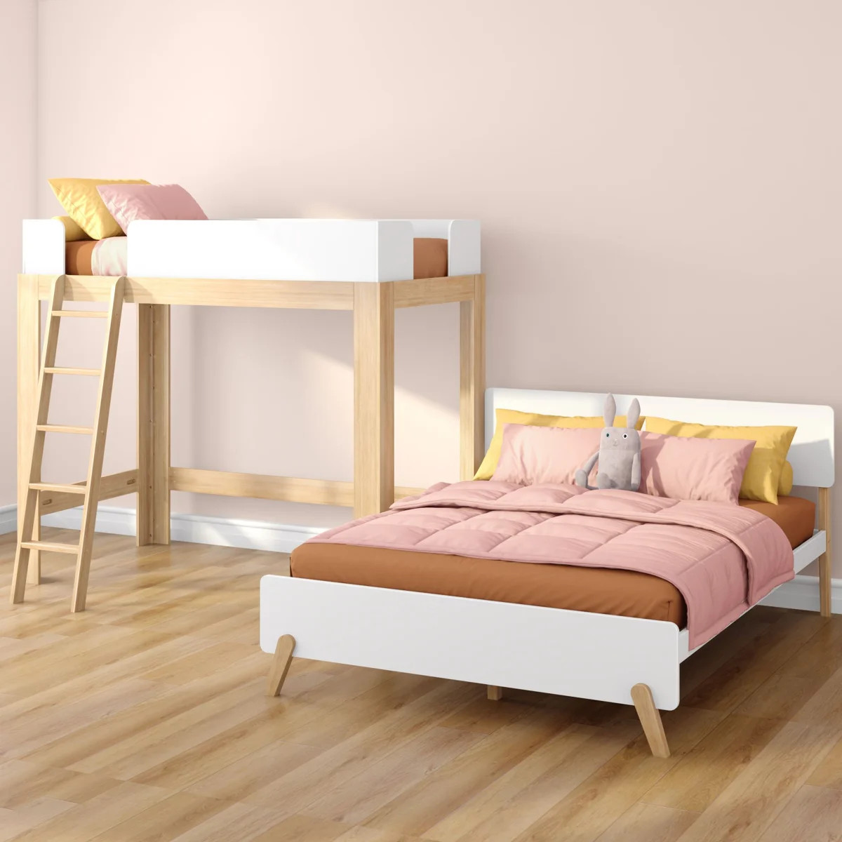 Ambur Solid Wood L-Shaped Bunk Beds by Isabelle & Max | Wayfair North America