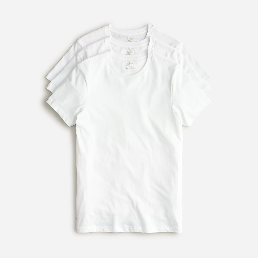 White crewneck undershirt three-pack | J. Crew US