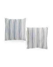 18x18 2pk Indoor Outdoor Striped Pillow Set | TJ Maxx