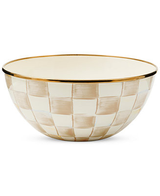 Mackenzie-Childs Mocha Check Small Everyday Bowl, 40-oz. - Macy's | Macy's