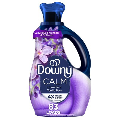 Downy Ultra Soft + Calm Lavender & Vanilla Beans Liquid Fabric Softener - 56 fl oz | Target
