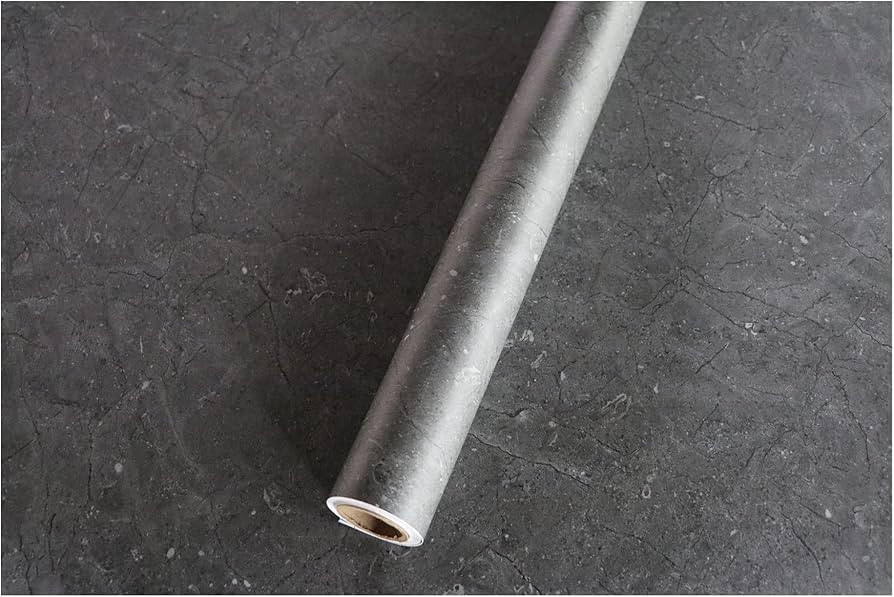 EZ FAUX DECOR Black Gray Peel & Stick Kitchen Countertop Vinyl | Faux Soapstone Counter Top Overl... | Amazon (US)