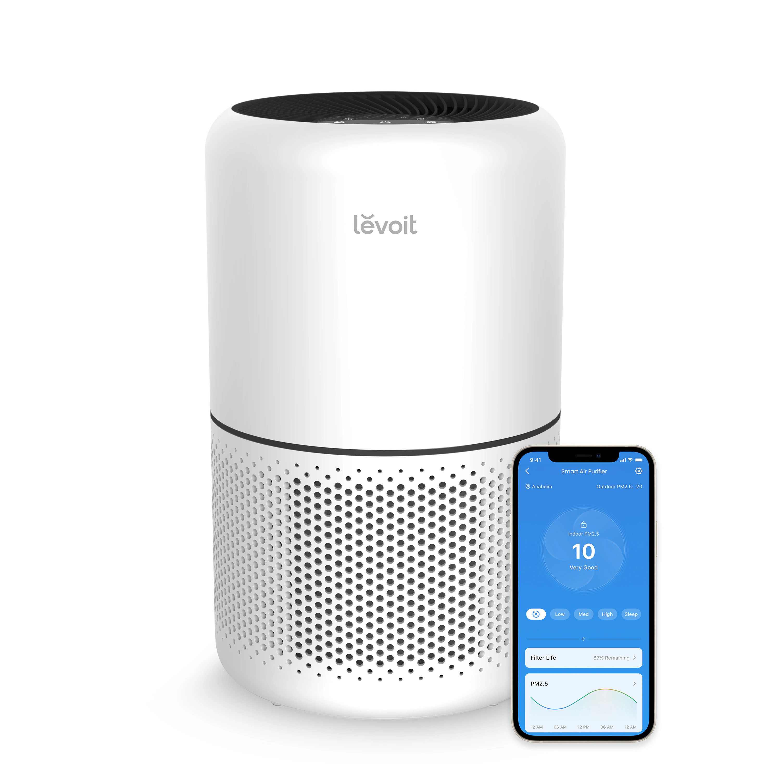 Levoit PlasmaPro 3 -Speed Smart Compatible white Activated Carbon Air Purifier ENERGY STAR Certified (Covers: 1070-sq ft ) | HEAPAPLVSUS0115Y | Lowe's