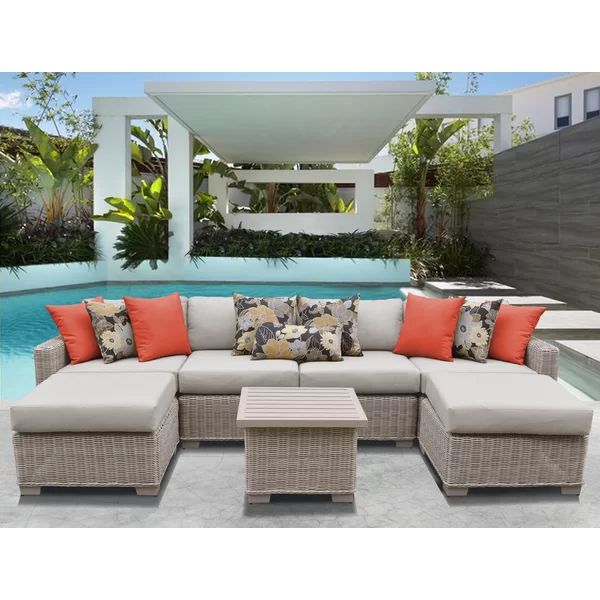 Claire 7 Piece Sectional Seating Group with Cushions | Wayfair North America