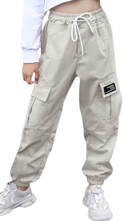 SANGTREE Girls & Women's Cargo Jogger Pants, 3 Years - Women 3XL | Amazon (US)