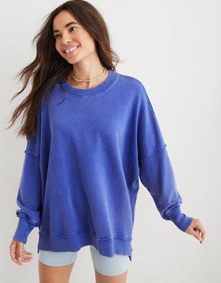 Aerie The Happiest Oversized Crew Sweatshirt | Aerie