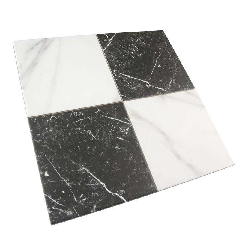 Merzoni Checker 13 In. X 13 In. Porcelain Floor And Wall Tile | Wayfair North America