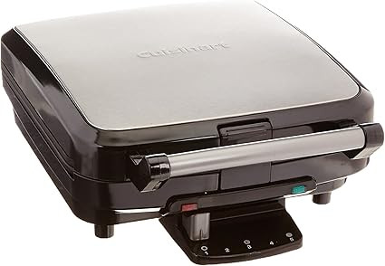 Cuisinart Waffle Maker, 4 Slice Square Belgian, Silver | Amazon (US)