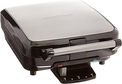 Cuisinart Waffle Maker, 4 Slice Square Belgian, Silver | Amazon (US)