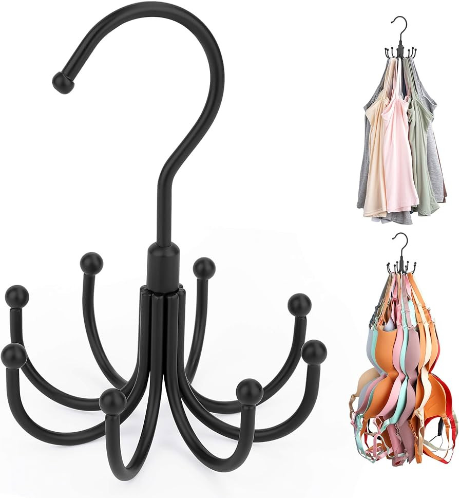 ZEDODIER Tank Top Hanger, Rotatable Bra Organzier for Closet, Max 24 Storage Capacity Sport Bras ... | Amazon (US)