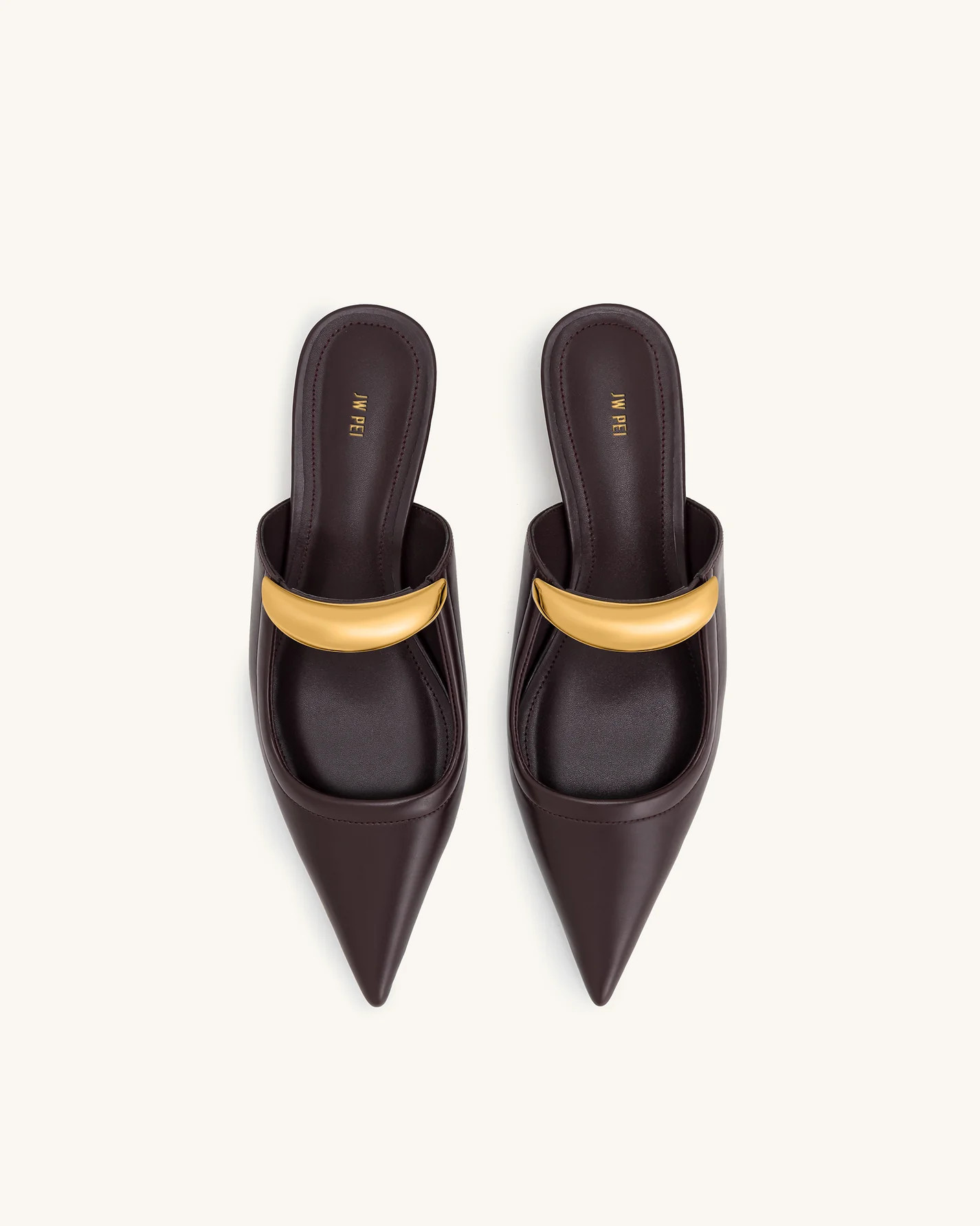 Helena  Pierced Mules- Claret Red | JW PEI US