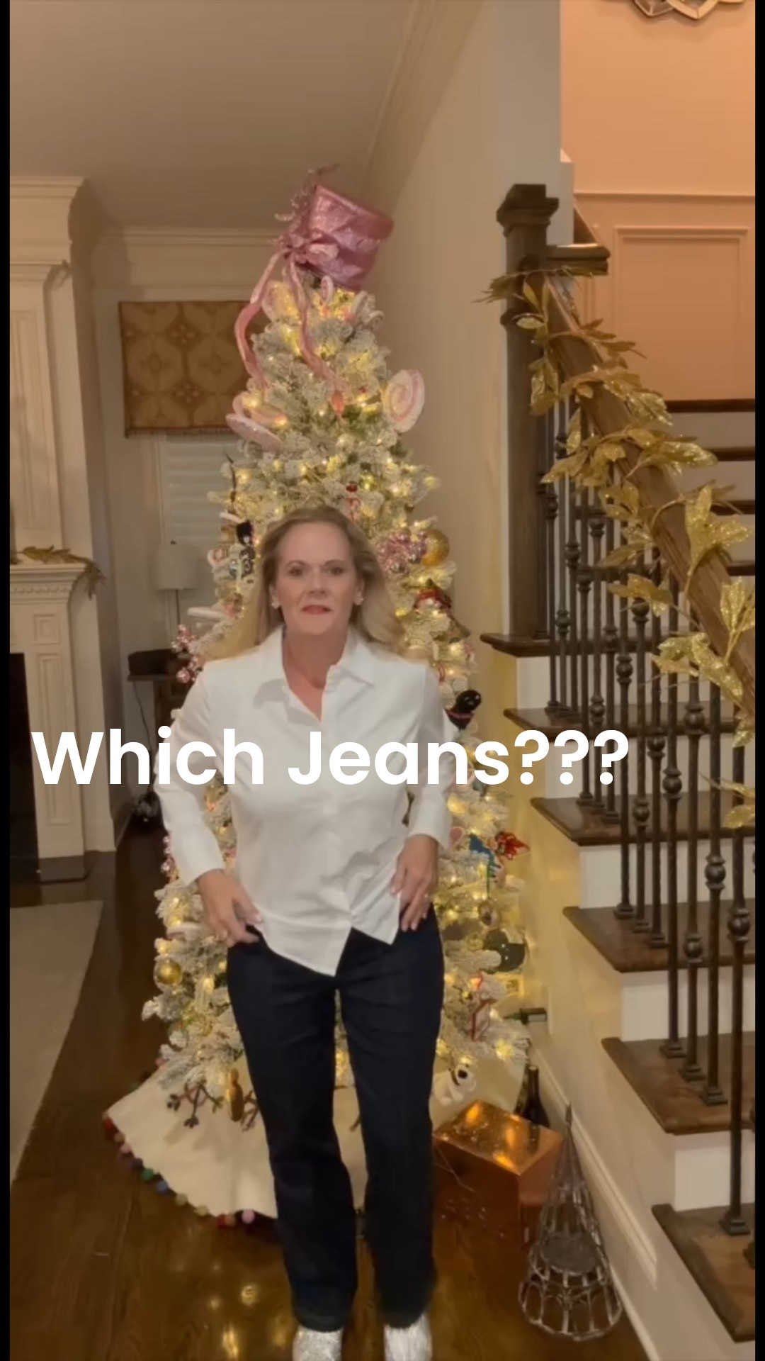 I’m trying some Jean looks and trying to decide which pair is the most flattering AND the most comfortable!
They are all pretty comfortable since today’s jeans have stretch in them! 
Thank goodness! 
I can’t imagine going back to the stiff jeans of the 1980s! 
What do you think?

#LTKMidsize #LTKOver40 #LTKFindsUnder100