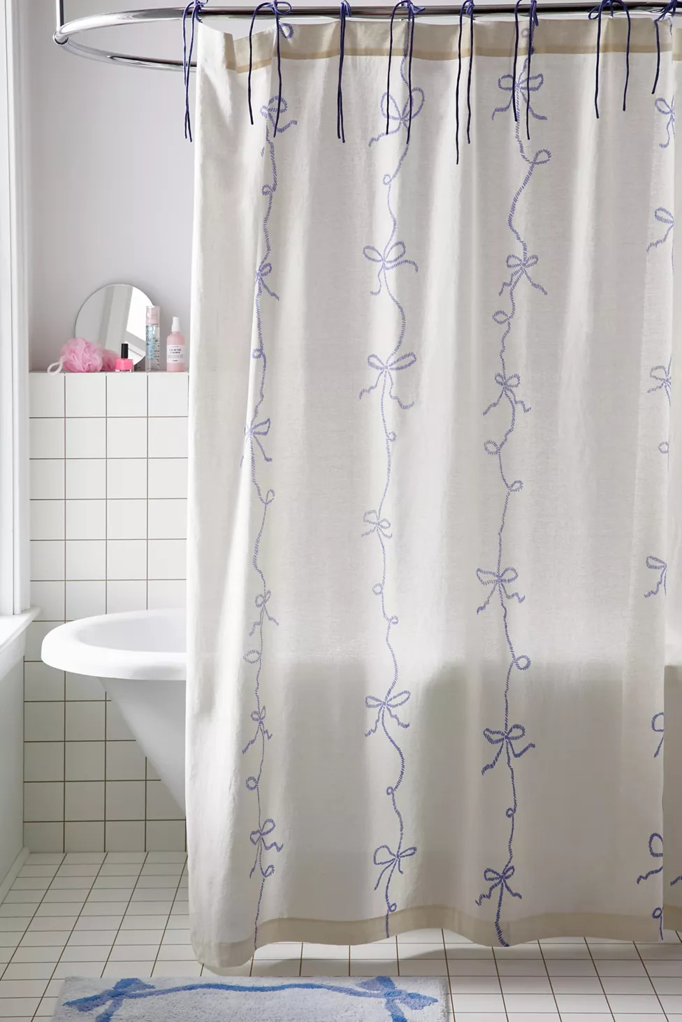 Lacey Bows Shower Curtain | Urban Outfitters (US and RoW)