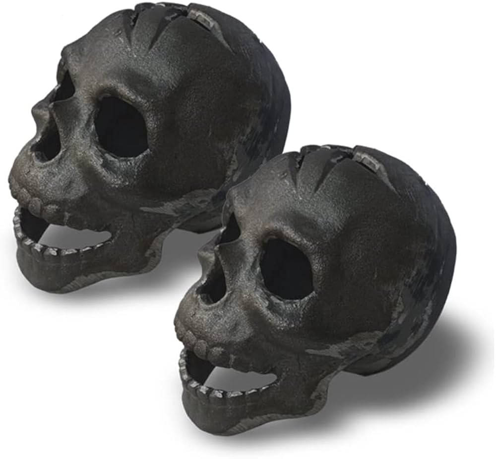JTRF 2pcs Refractory Materials Fireproof Imitated Human Fire Pit Skulls Gas Log for NG, LP Wood F... | Amazon (US)