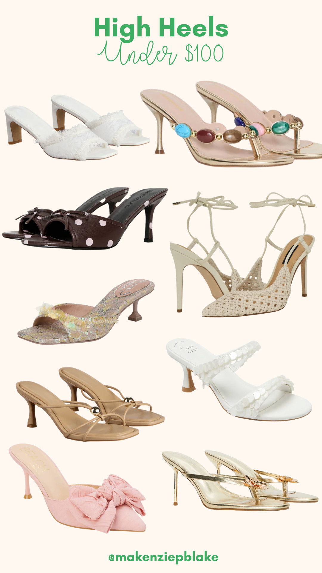 High heels under $100 👠✨

Sharing the cutest affordable heels for weddings, date nights, spring events, and all your dressed-up moments 🤍 From strappy neutrals to fun statement pairs — these are comfy (as comfy as heels get lol), trendy, and budget-friendly.

All linked for easy shopping + tons of color options. Save this for later if you’re refreshing your shoe lineup for spring + summer!

#heelsunder100 #affordableshoes #springheels #ltkshoes #ltkfinds #weddingguestshoes #datenightheels #budgetstyle #springfashion #shoefinds 💚 

 #LTKdayinmylife #LTKootd #LTKSaleAlert