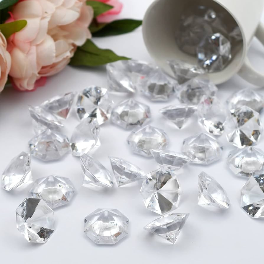 WBJKZJD 47pcs Acrylic Diamond Gems Pirate Plastic Gems Large Acrylic Gems Jewels Bulk Treasure Ch... | Amazon (US)
