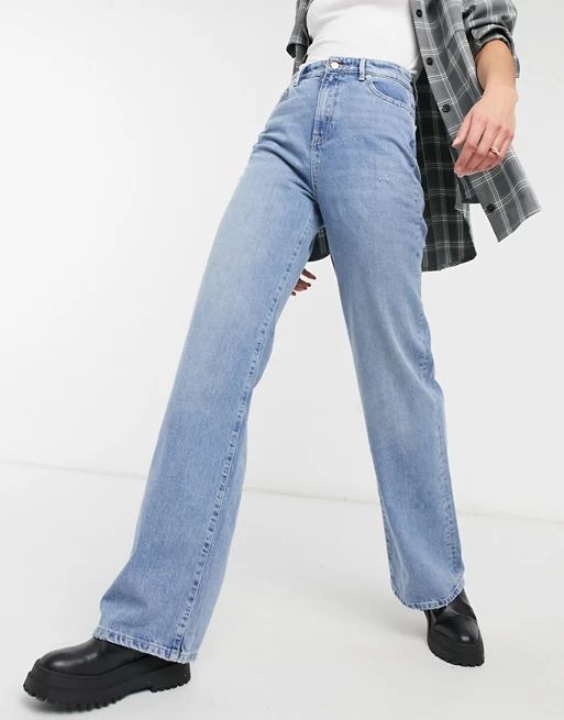 New Look Tall wide leg jeans in blue | ASOS (Global)
