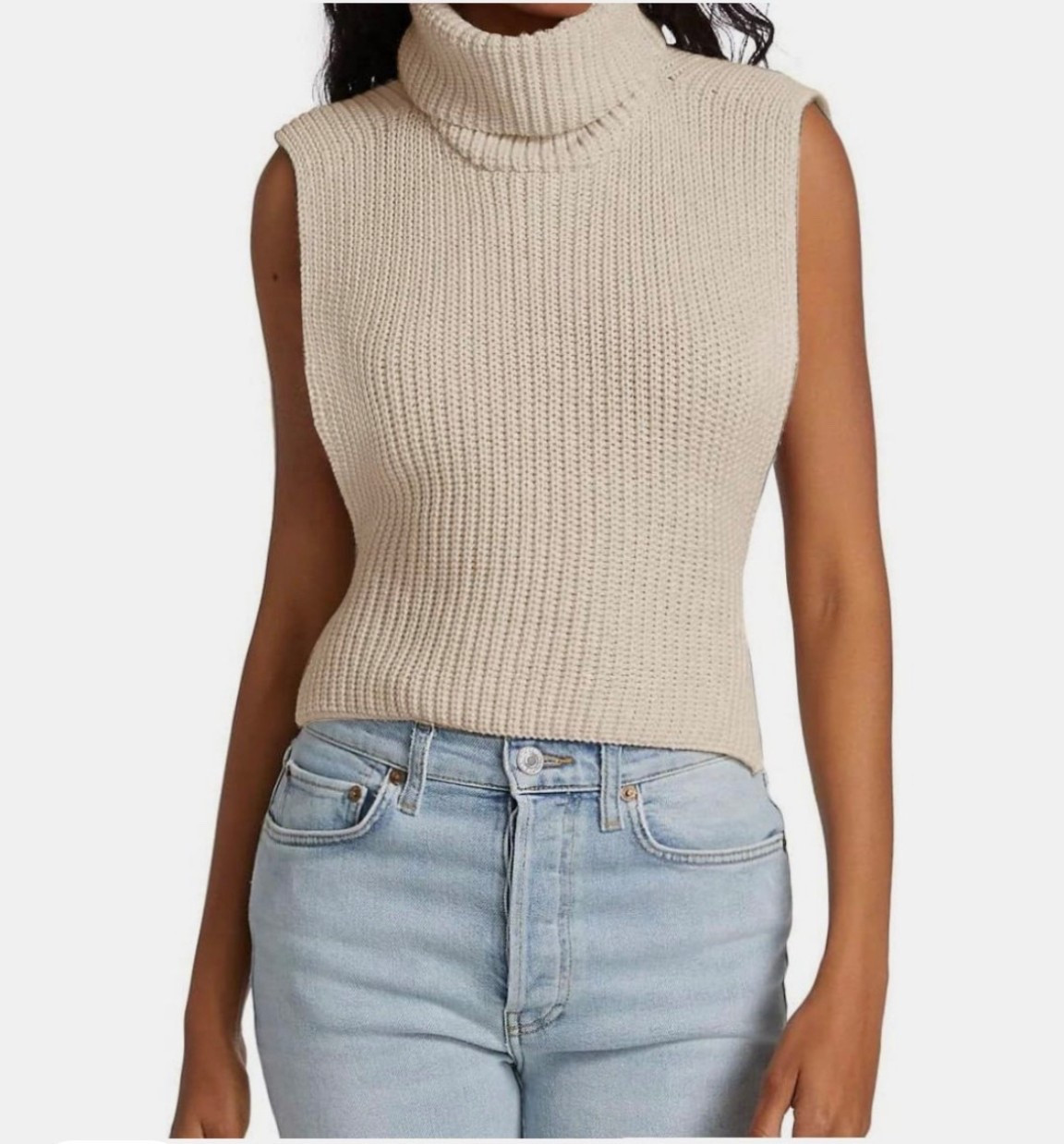 Ribbed sleeveless turtleneck sweater. Comes in more colors!

#LTKU #LTKSeasonal #LTKStyleTip