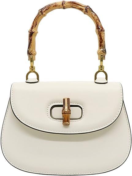 Womens Tote Bag,Bamboo Shaped Top Handle Satchel Crossbody | Amazon (US)