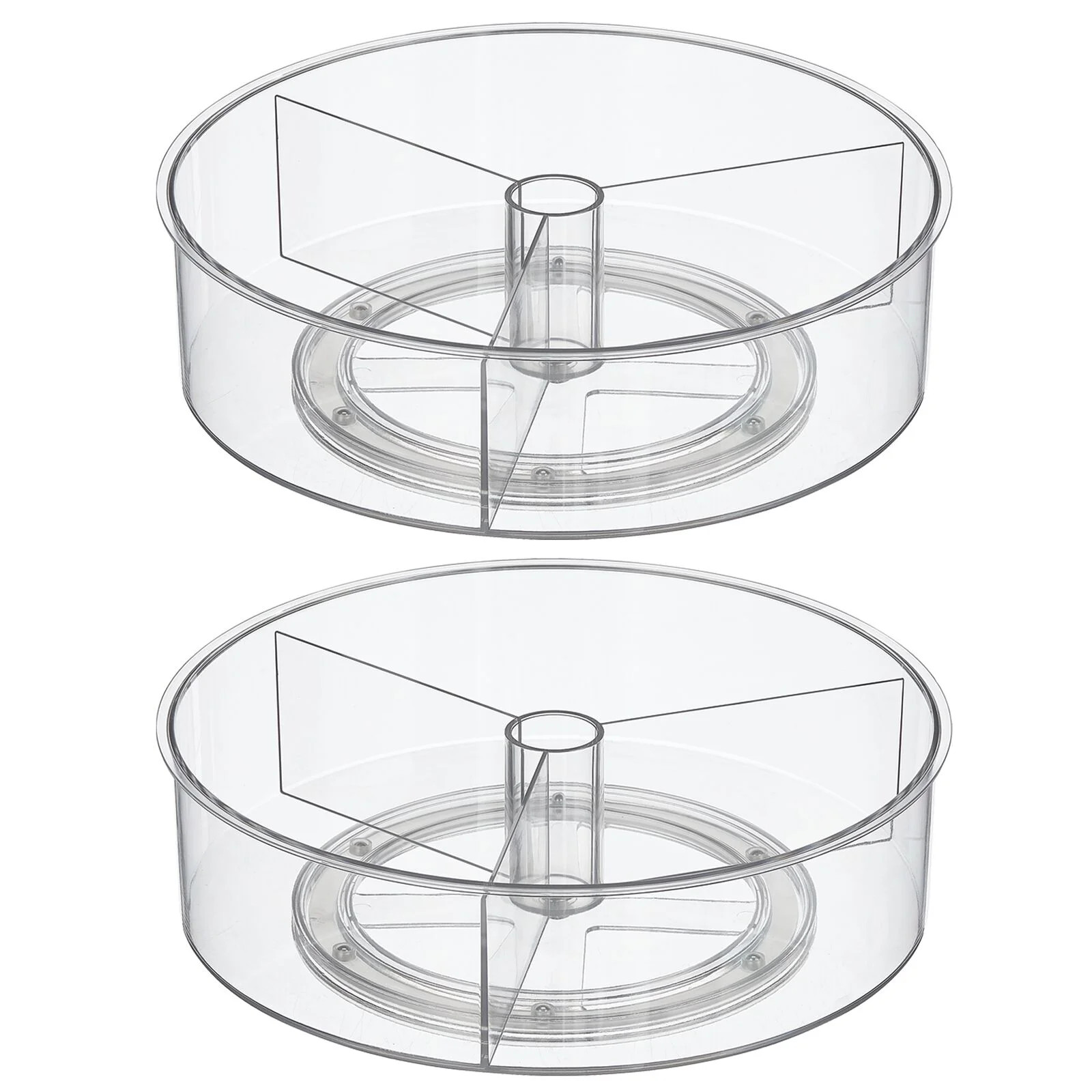 mDesign Lazy Susan Turntable Divided Spinner for Kitchen Cabinet, Pantry, Fridge, Cupboards, Coun... | Walmart (US)