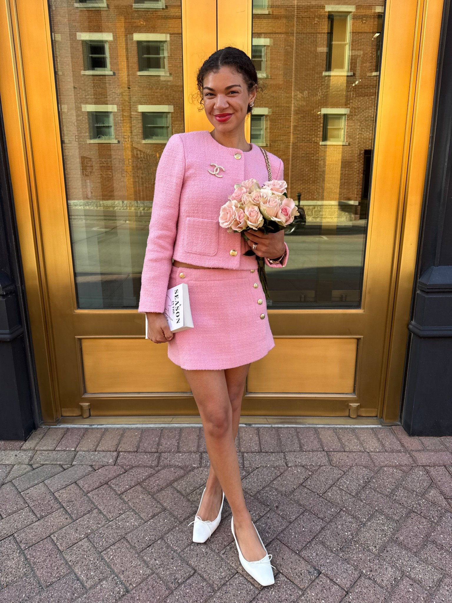 Pink tweed outfit to celebrate my book launch! Loving this light pink color for spring outfits 

#LTKootd