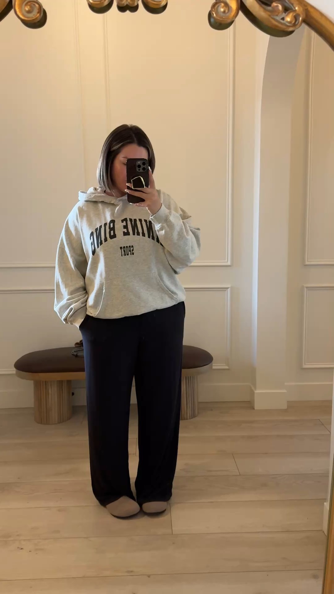 The most comfyyyyy pants ! Great length too. 
Size L pants 
XL sweatshirt 